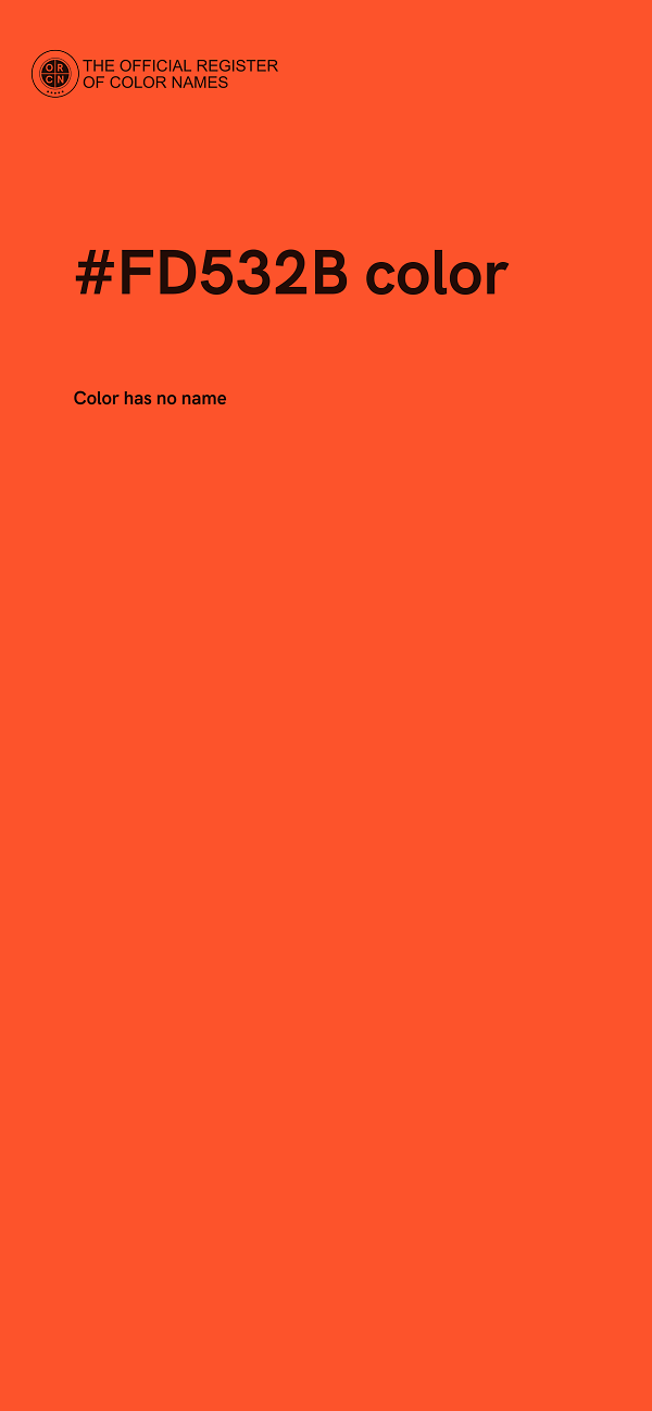 #FD532B color image