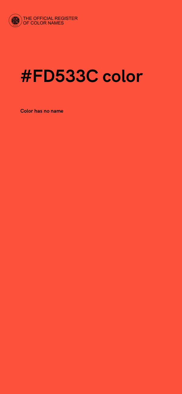 #FD533C color image