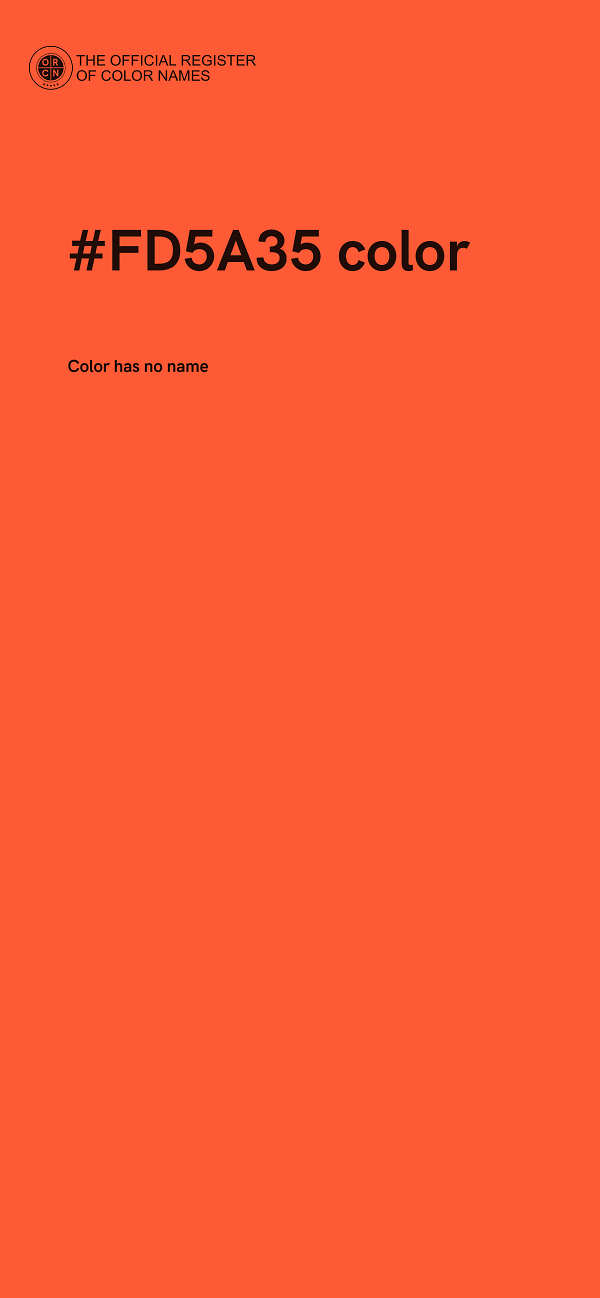 #FD5A35 color image