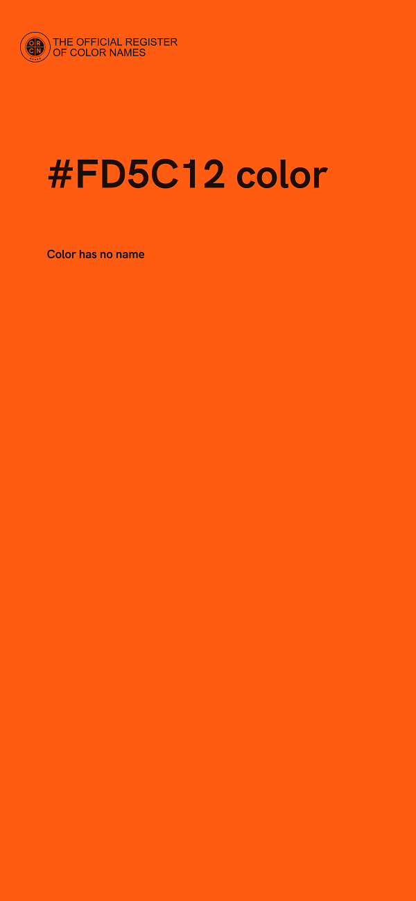 #FD5C12 color image
