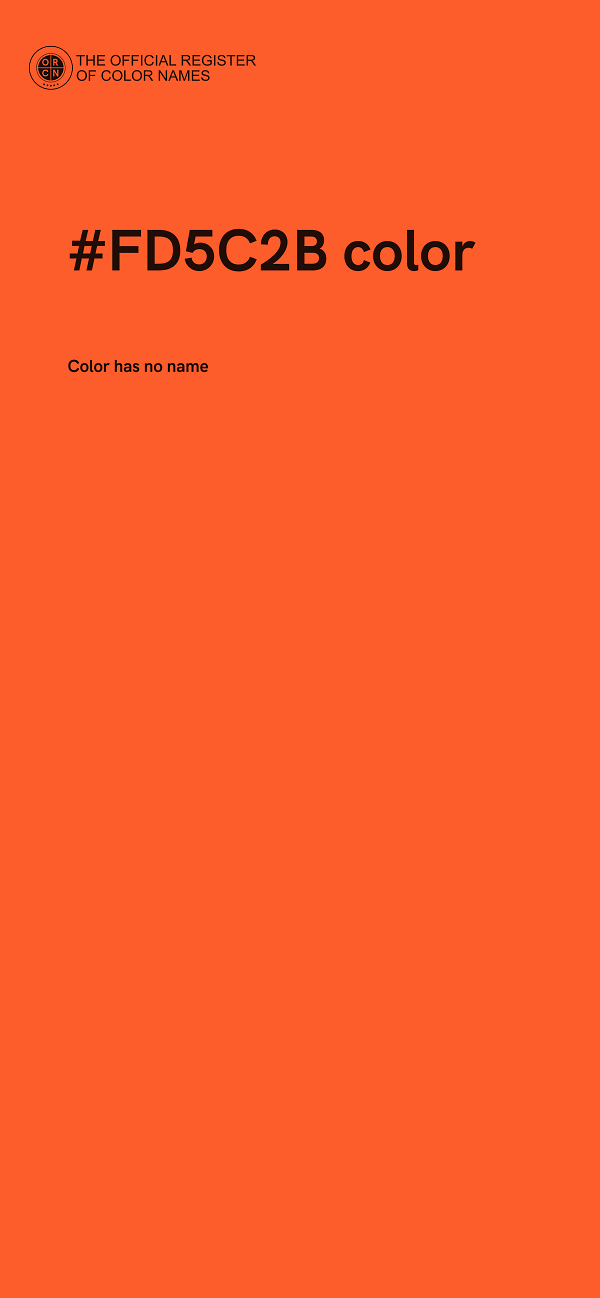 #FD5C2B color image