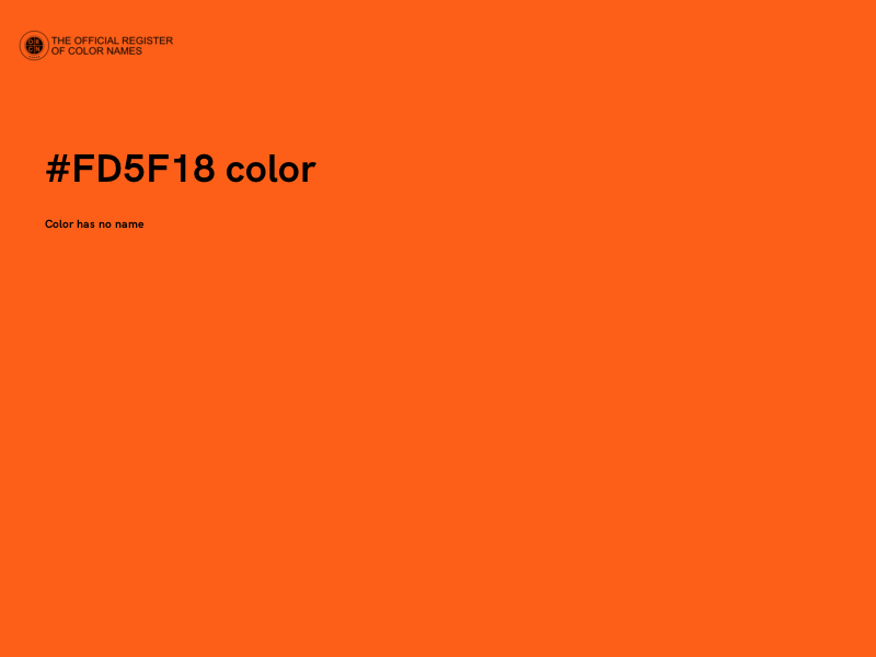 #FD5F18 color image