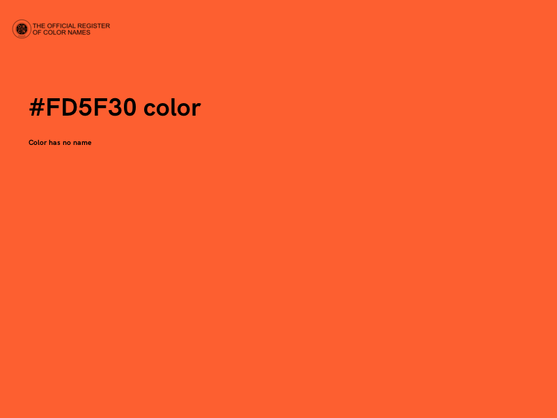 #FD5F30 color image