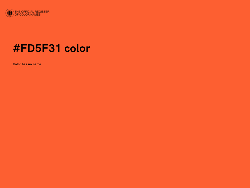#FD5F31 color image