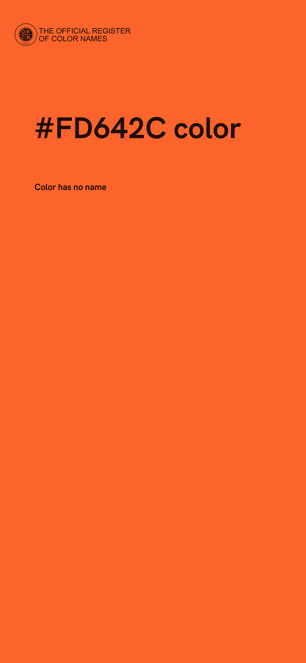 #FD642C color image
