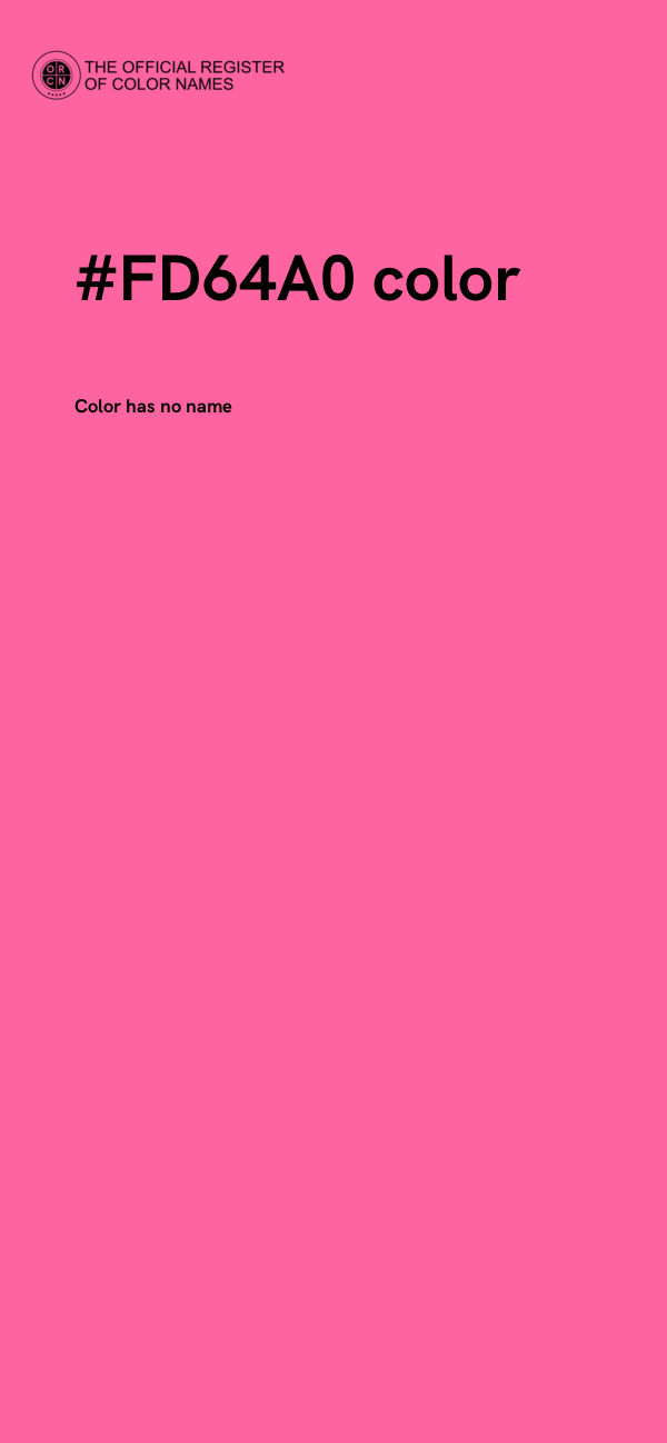 #FD64A0 color image