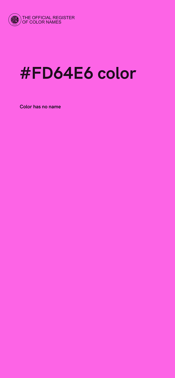 #FD64E6 color image