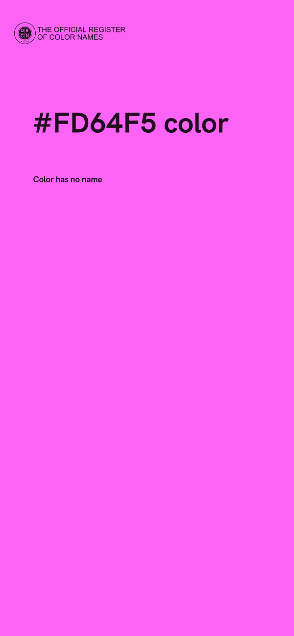 #FD64F5 color image
