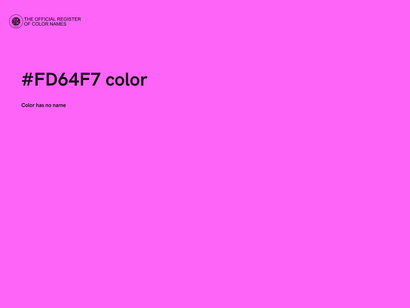 #FD64F7 color image