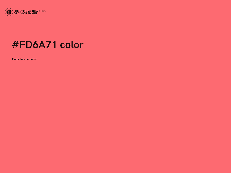 #FD6A71 color image