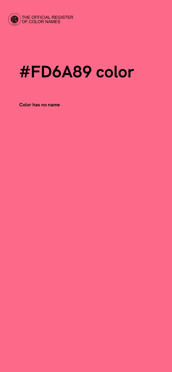 #FD6A89 color image