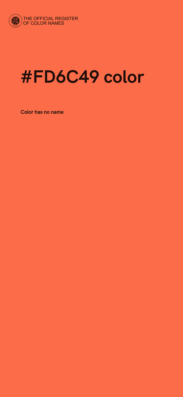 #FD6C49 color image
