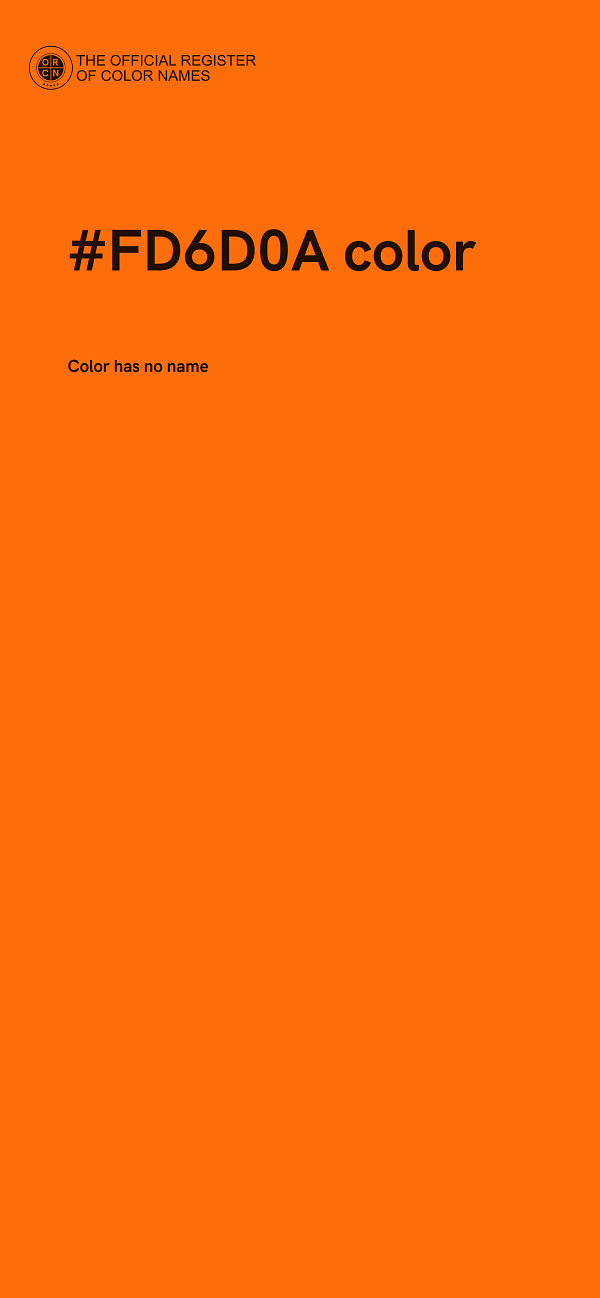 #FD6D0A color image
