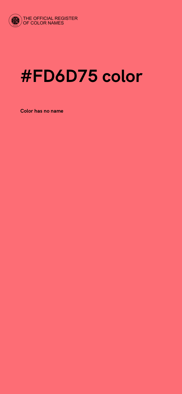 #FD6D75 color image