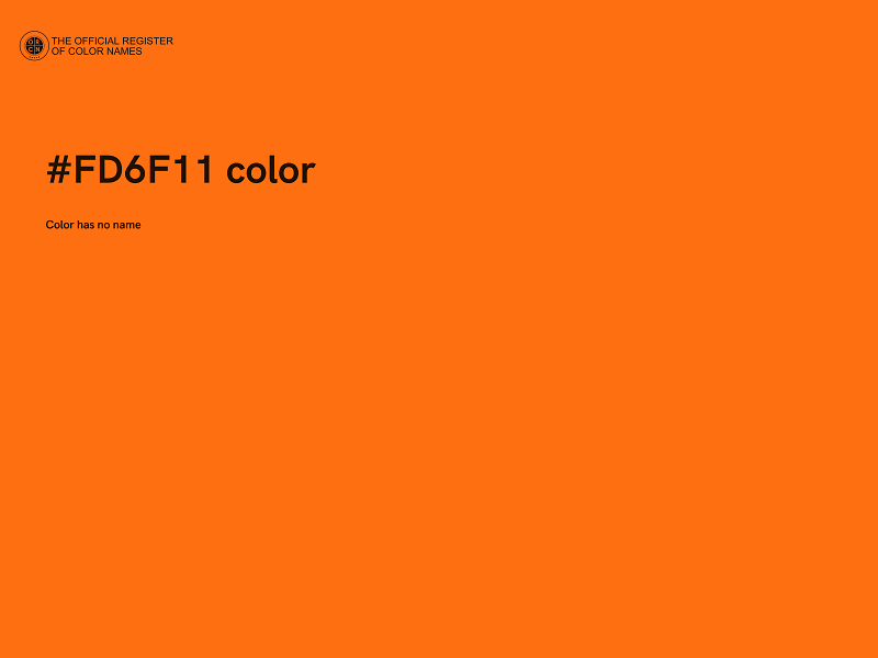 #FD6F11 color image
