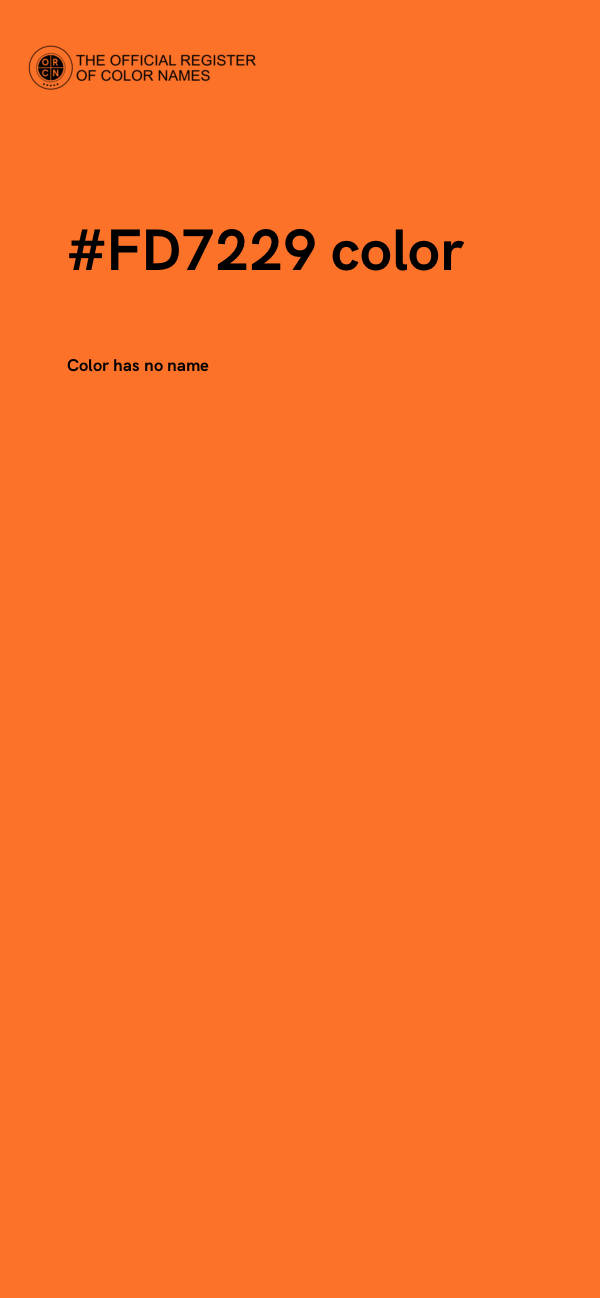 #FD7229 color image