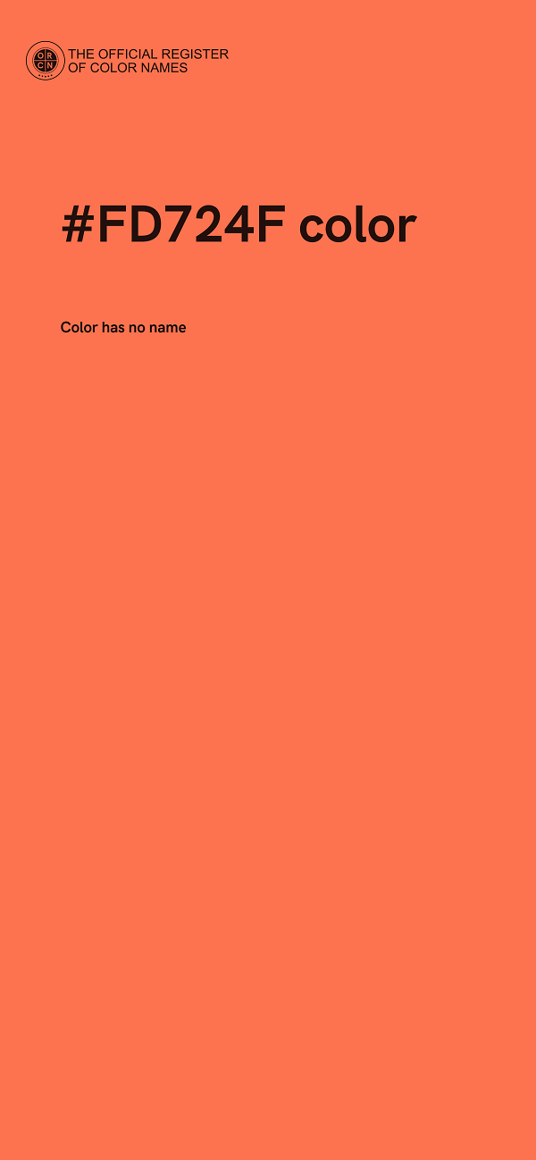 #FD724F color image