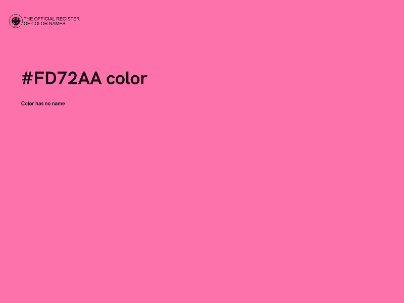 #FD72AA color image