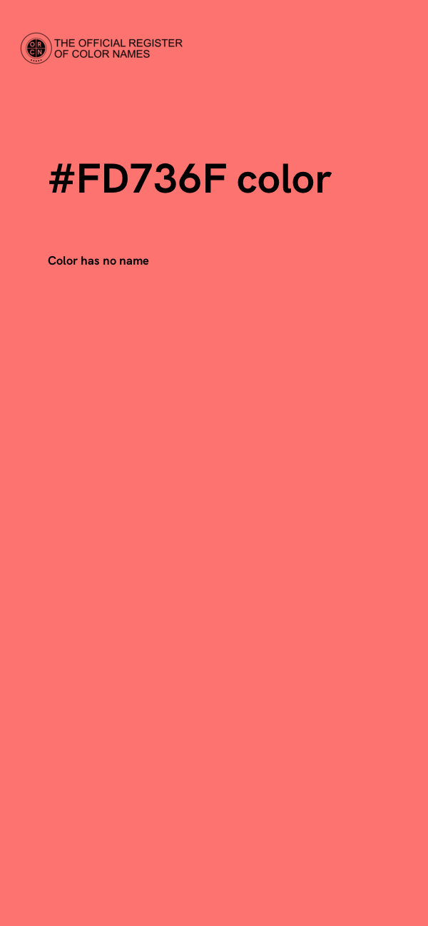 #FD736F color image