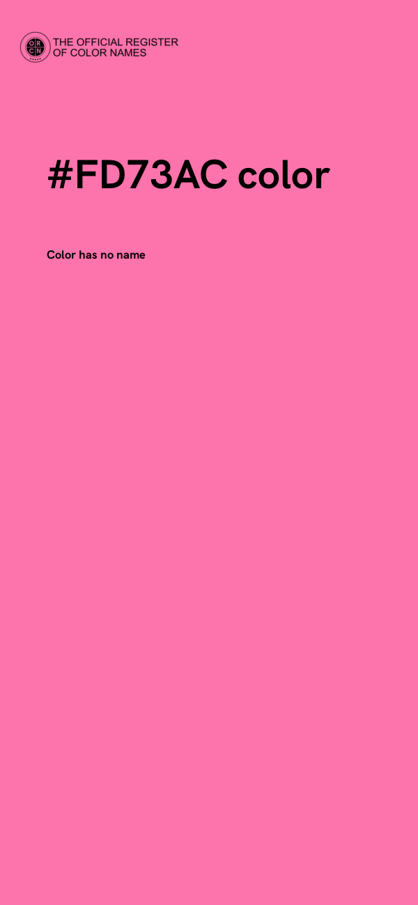 #FD73AC color image