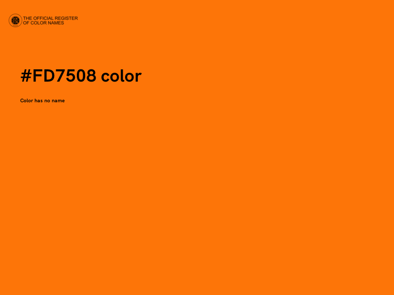 #FD7508 color image