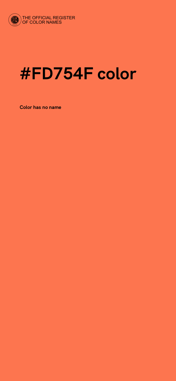#FD754F color image