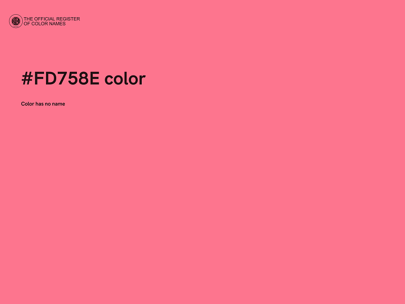 #FD758E color image