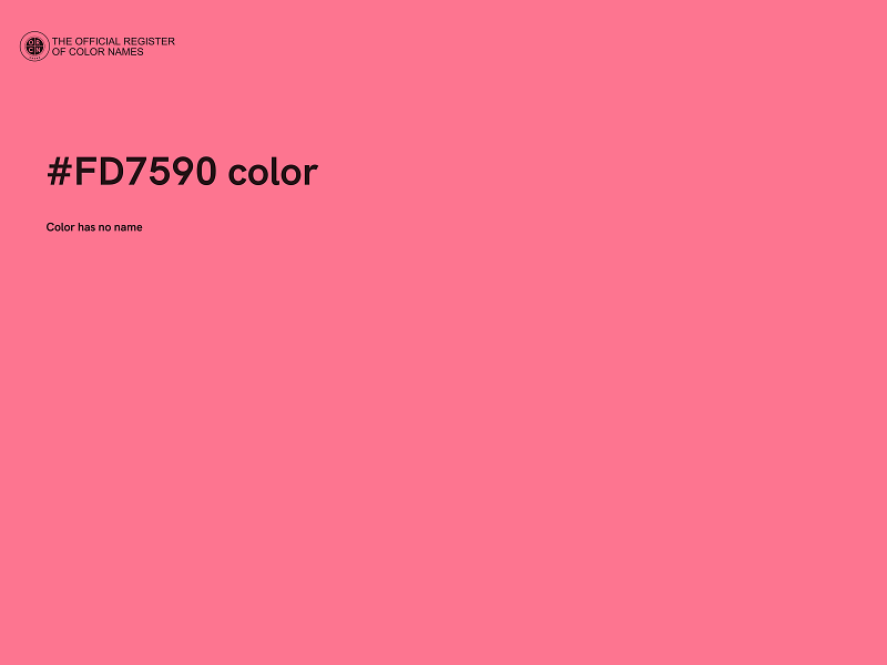 #FD7590 color image