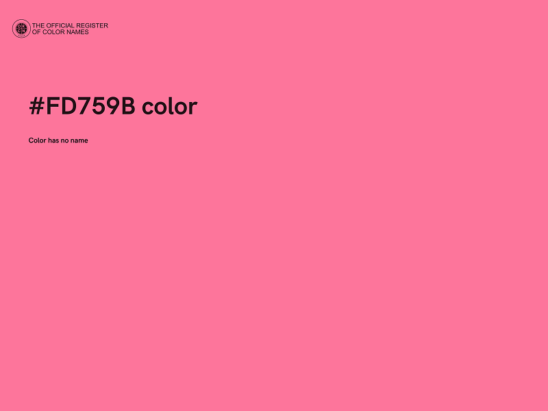 #FD759B color image