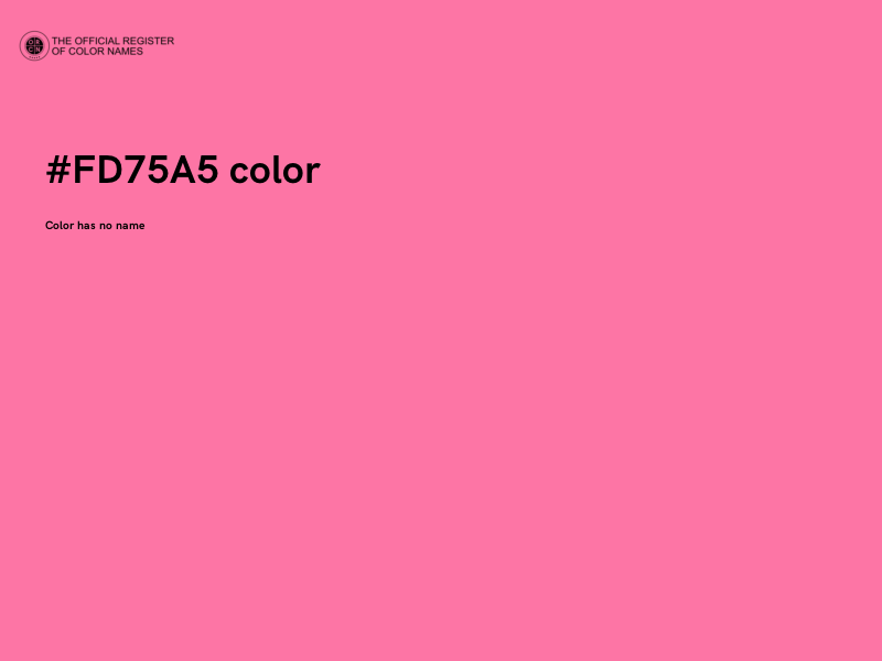 #FD75A5 color image