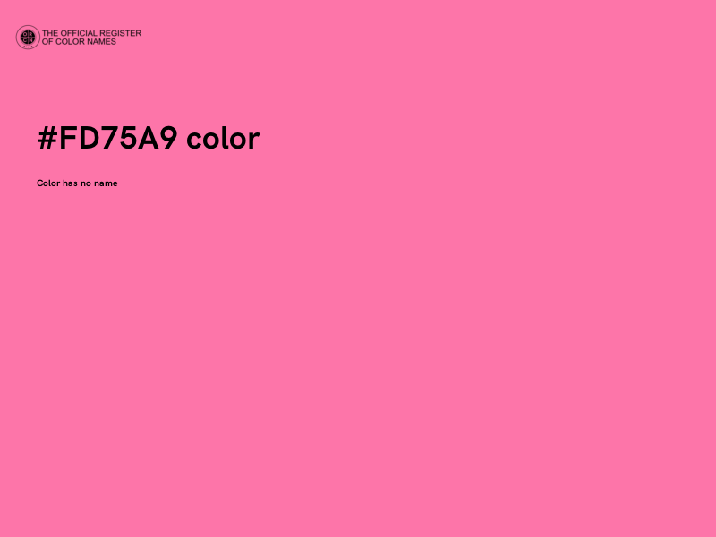 #FD75A9 color image