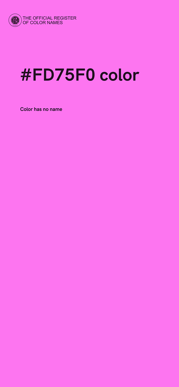 #FD75F0 color image