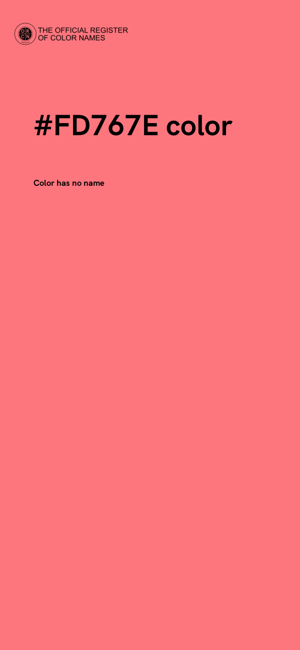 #FD767E color image