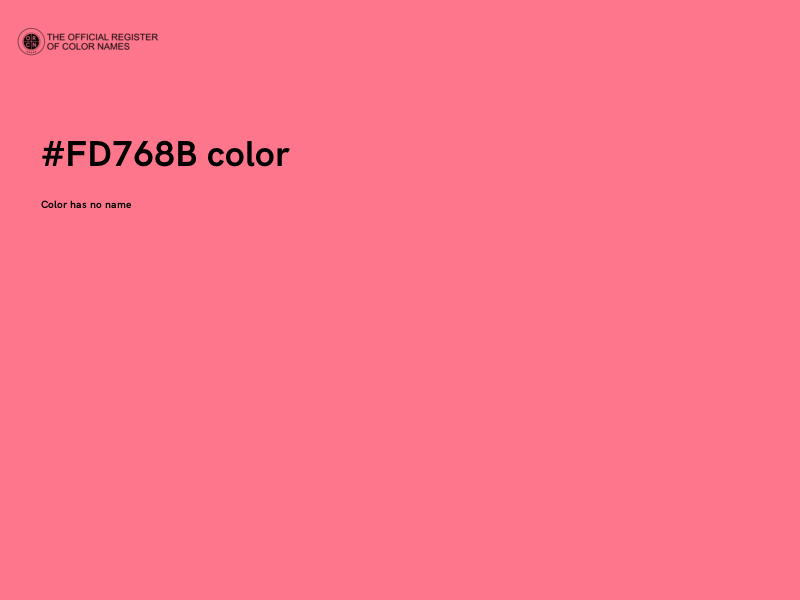 #FD768B color image