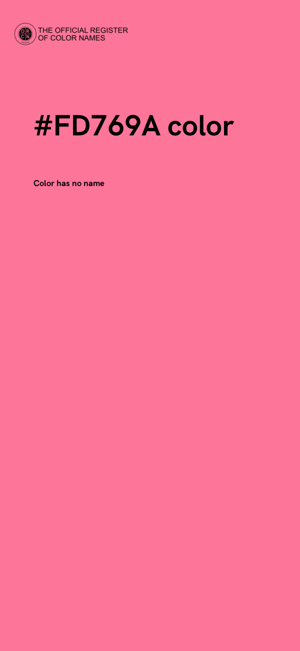 #FD769A color image