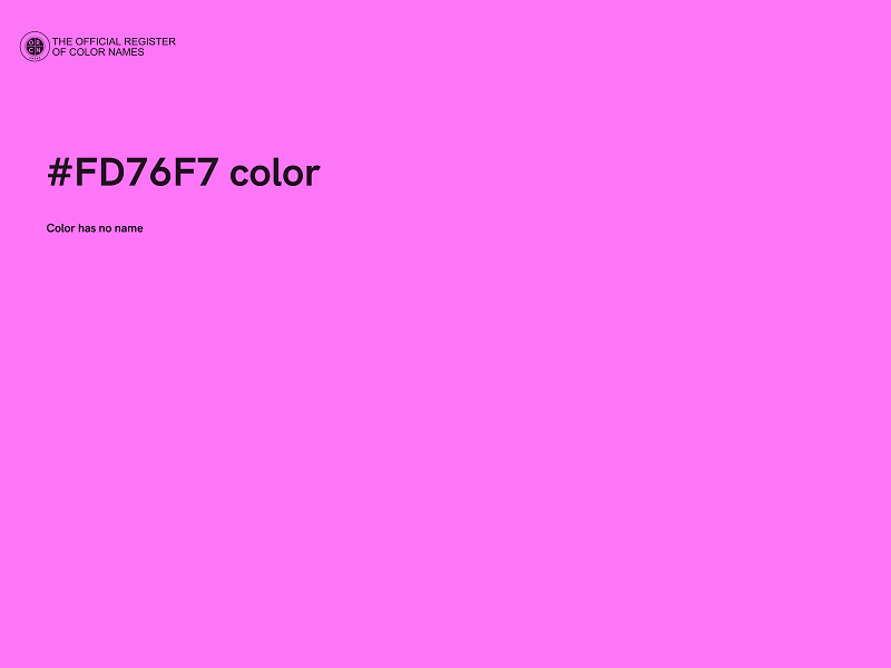 #FD76F7 color image