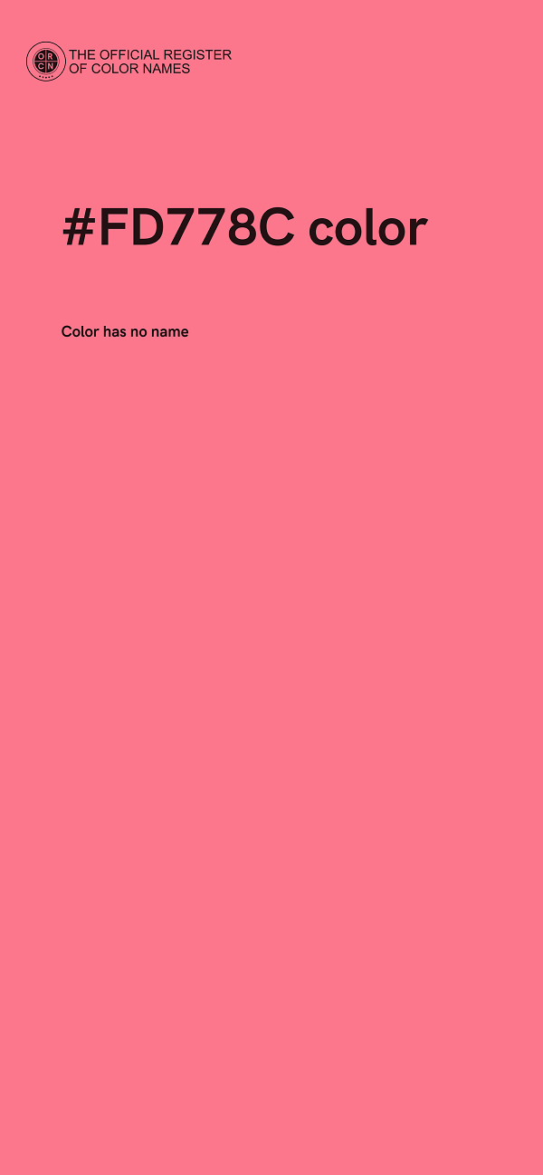 #FD778C color image
