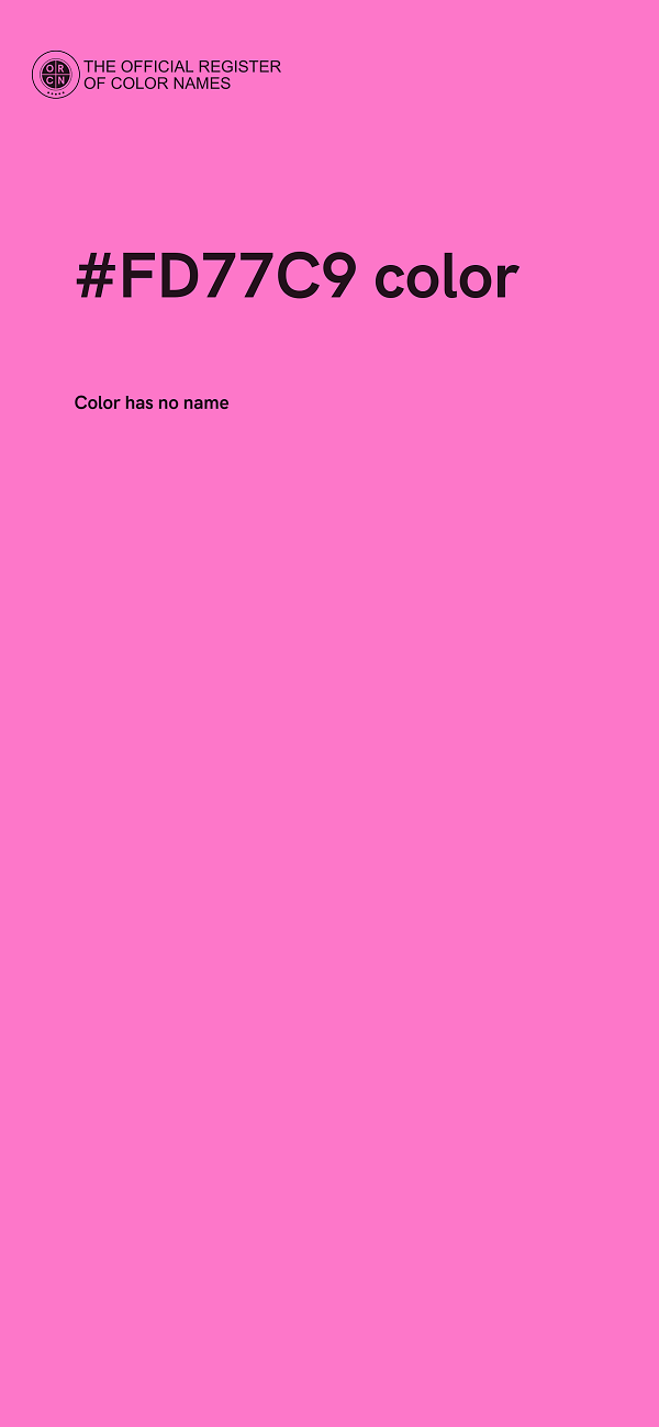 #FD77C9 color image