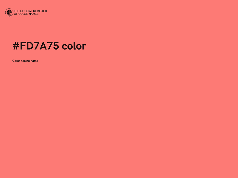 #FD7A75 color image
