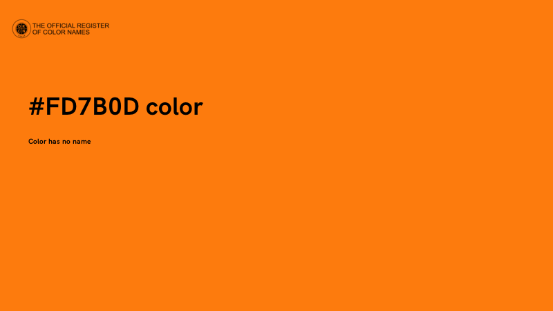 #FD7B0D color image