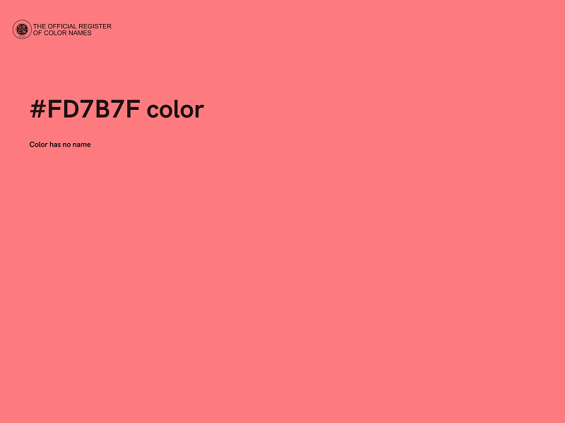 #FD7B7F color image