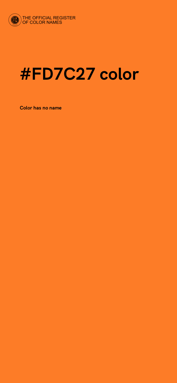 #FD7C27 color image