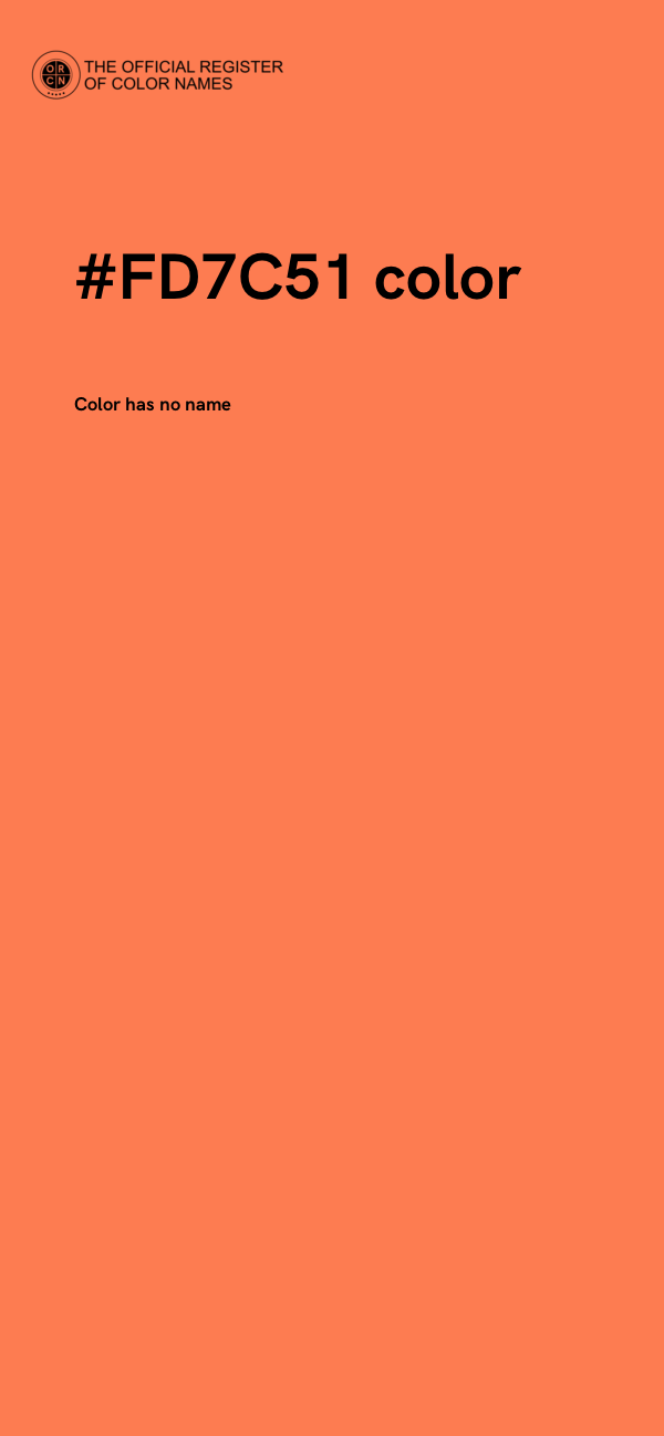 #FD7C51 color image