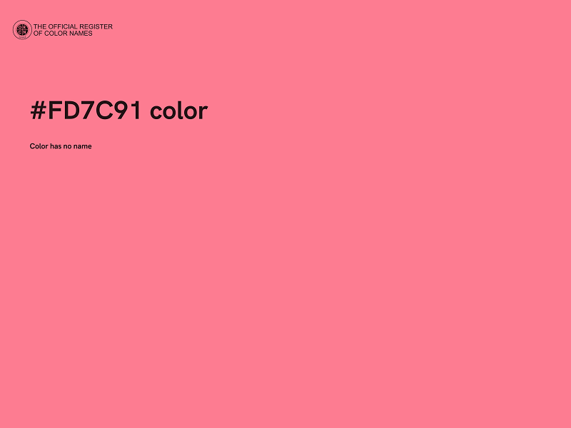 #FD7C91 color image