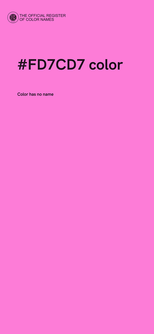 #FD7CD7 color image