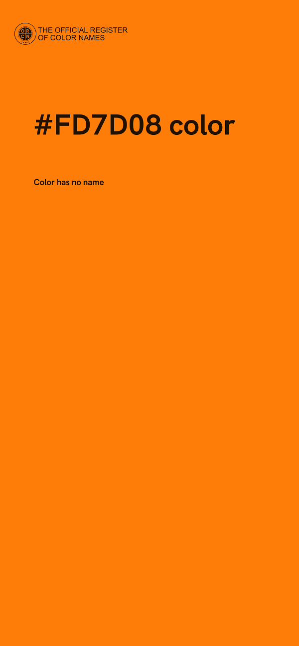 #FD7D08 color image