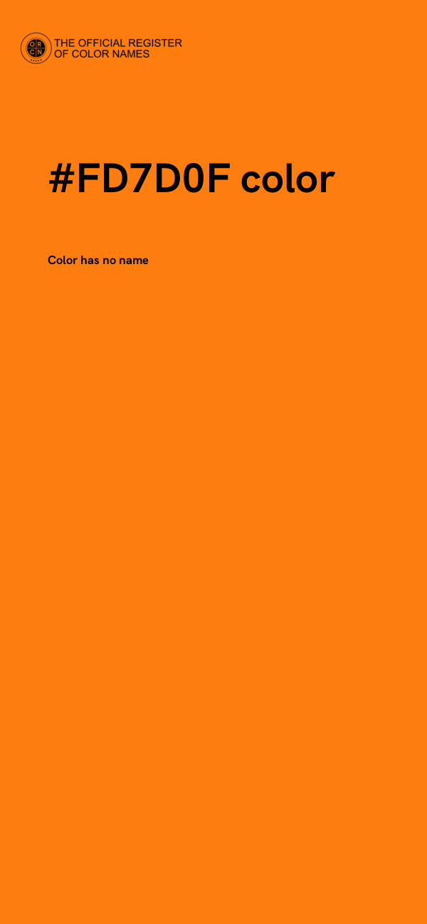 #FD7D0F color image