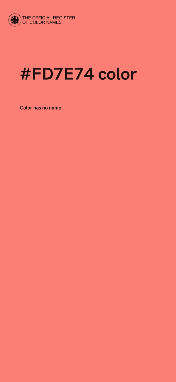#FD7E74 color image