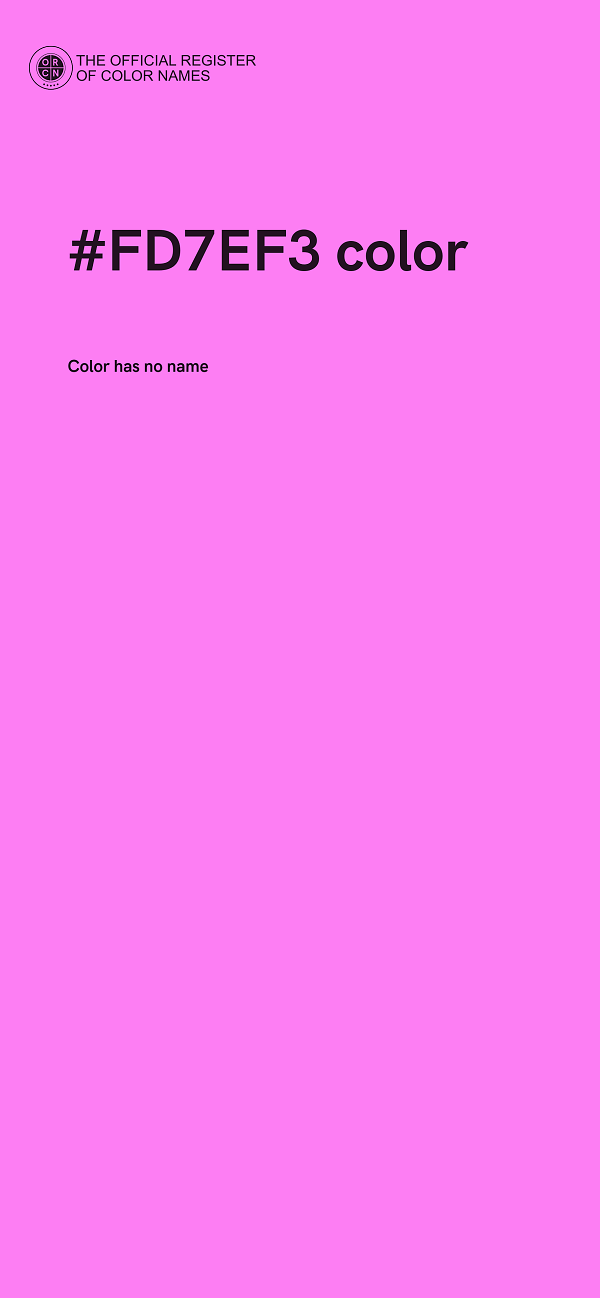 #FD7EF3 color image