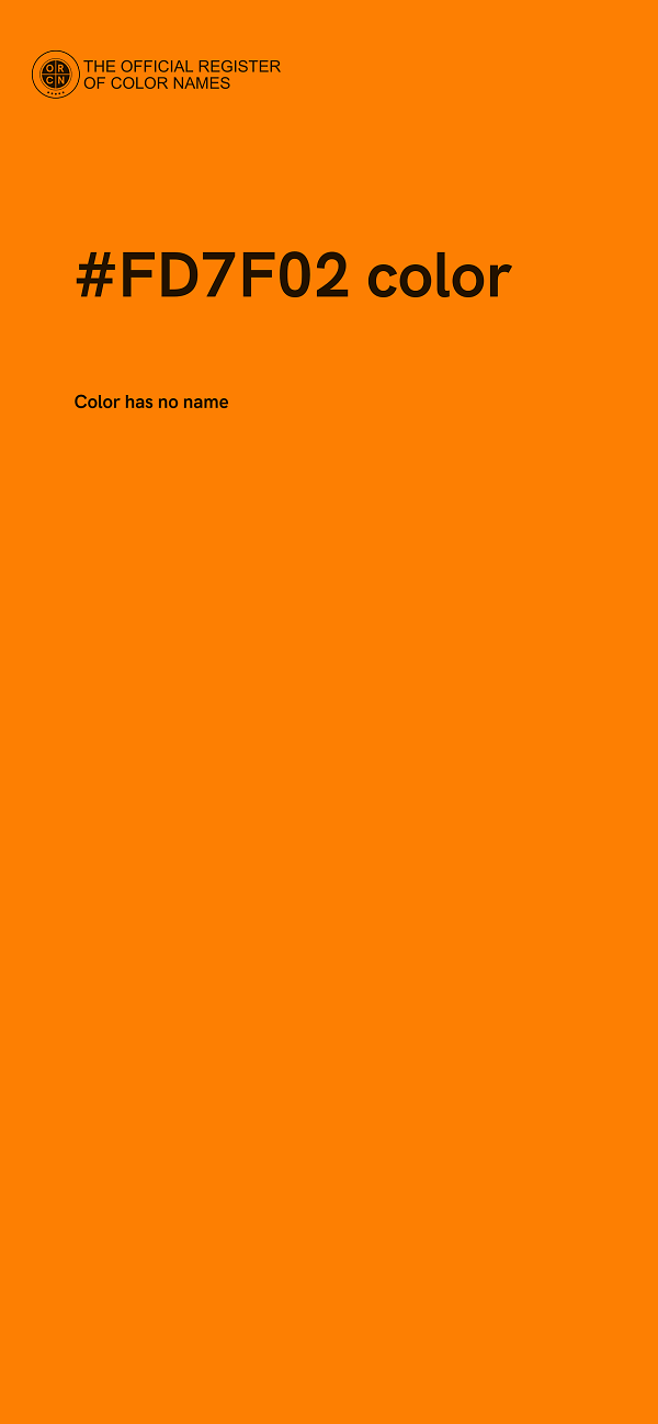 #FD7F02 color image